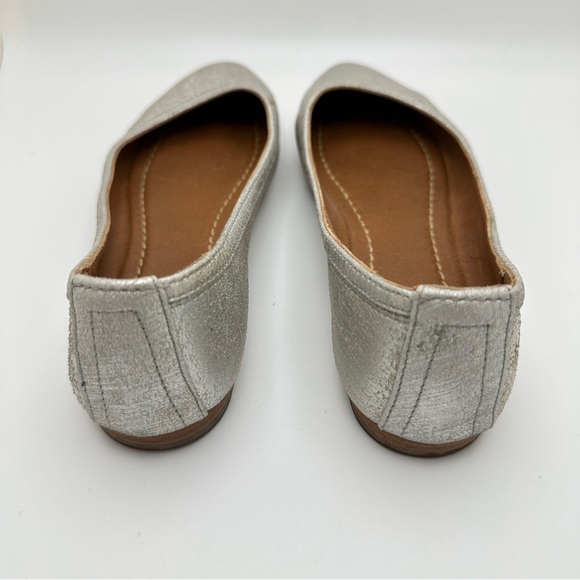 FRYE Silver Carson Ballet Flats Slip On Comfort size 7M - Picture 6 of 9